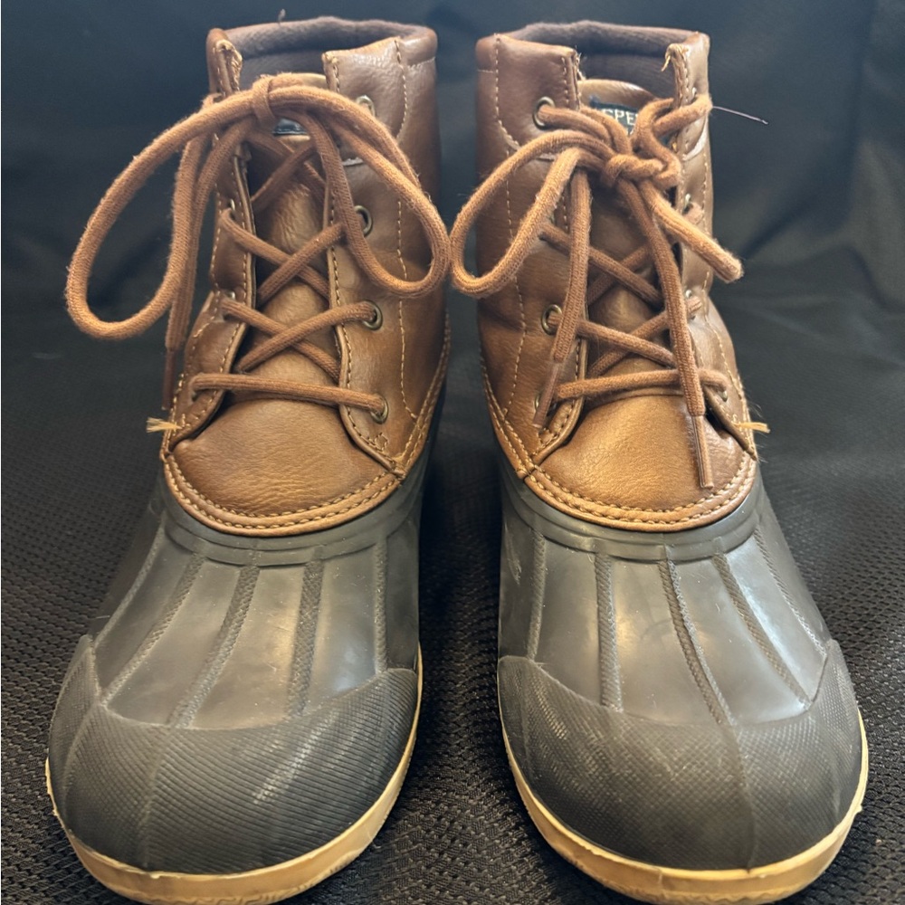 Boys’ Brown and Black Sperry Duck Boots